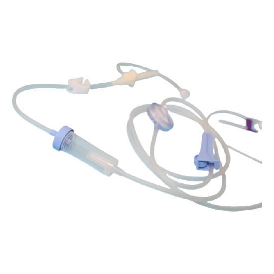 Conjunto de infusão não ftálica descartável com agulha