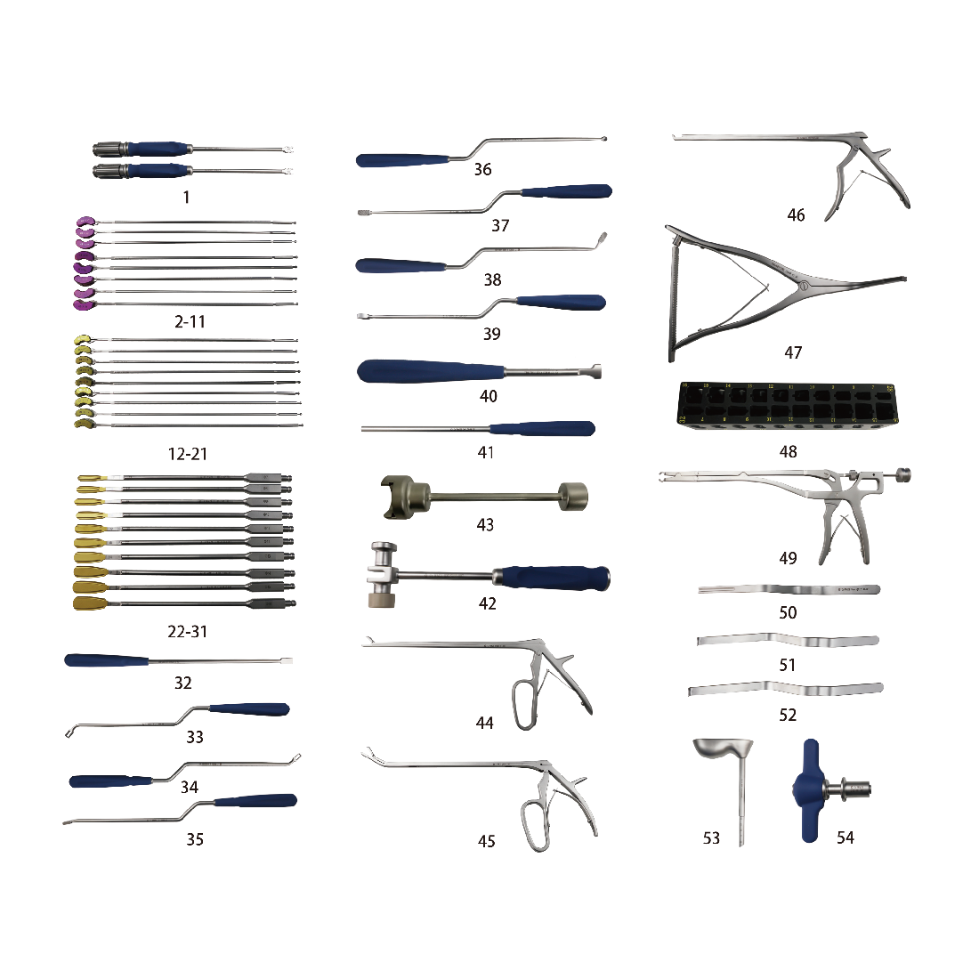 Instrumento Conjunto para Fixação Spinal Sistema Interno