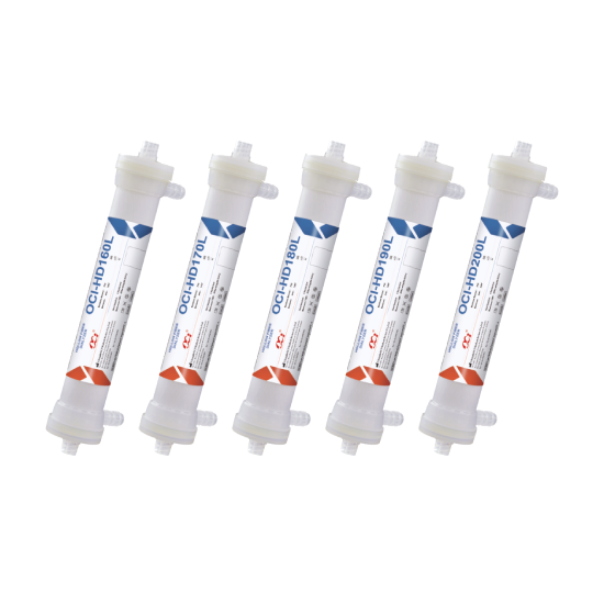 Série PP de baixo fluxo polietersulfona fibra oca hemodialisador