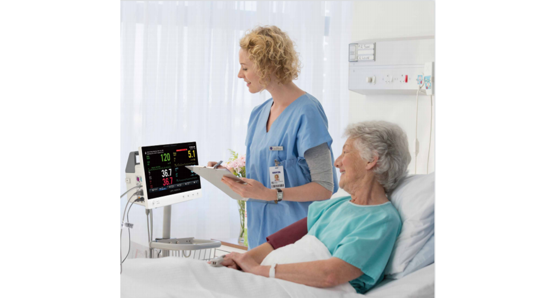 Pontuao EWS Early Warning A nova gerao de monitor multiparmetro inteligente Lepu AI, com design ergo...